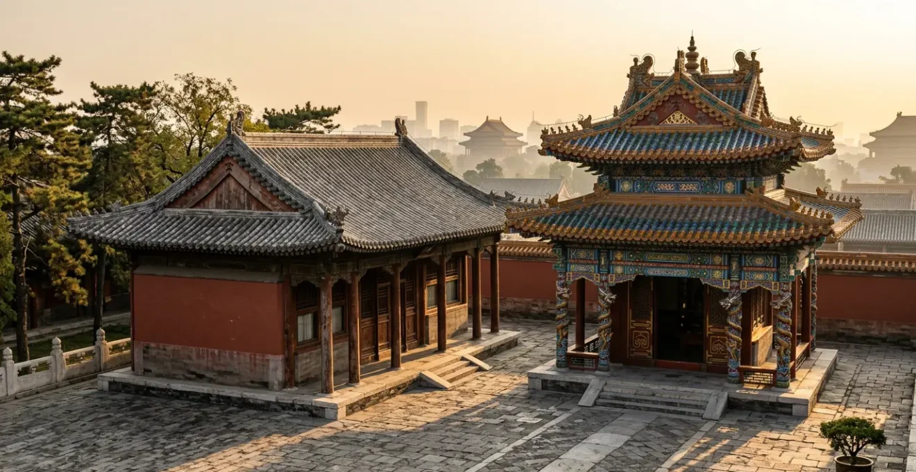 Vue comparative de l'architecture Ming et Qing dans la Cité Interdite de Pékin