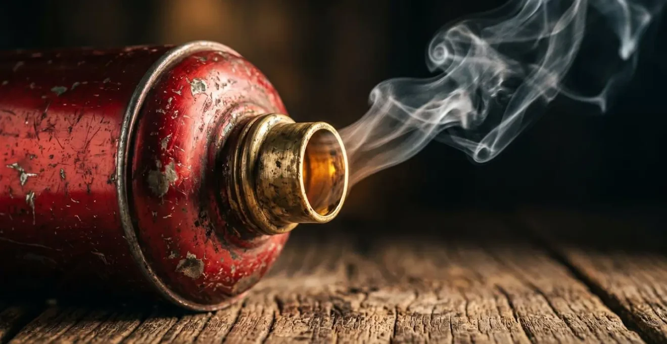 Gros plan sur un thermos traditionnel chinois rouge avec vapeur s'échappant